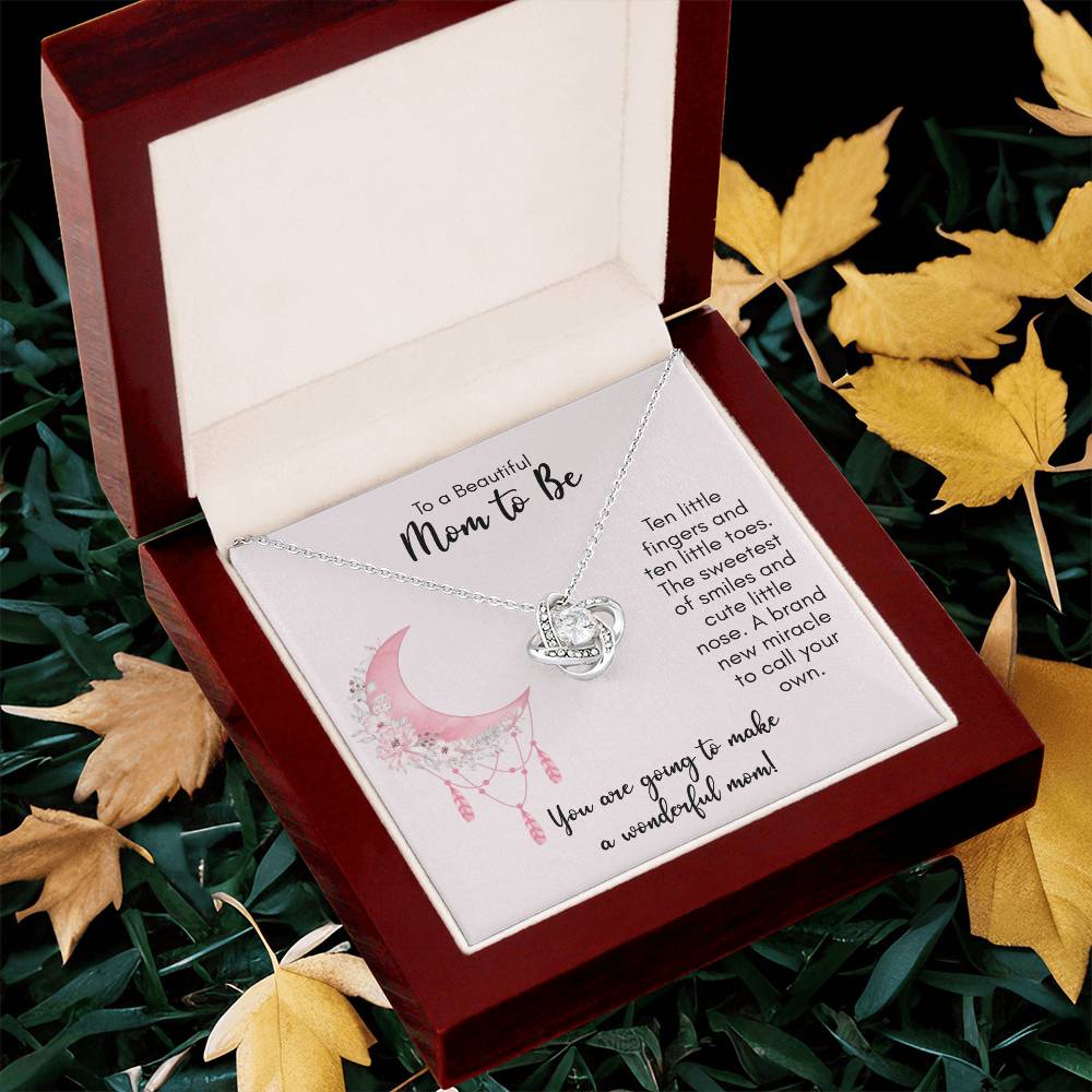 Expecting Mom Mothers Day Gift New Mom Necklace Jewelry Gift For First Mothers Day Push Jewelry Gift 1 Love Knot Necklace