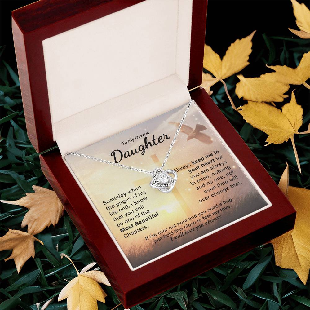 My Daughter - Always Keep Me In Your Love Knot Necklace