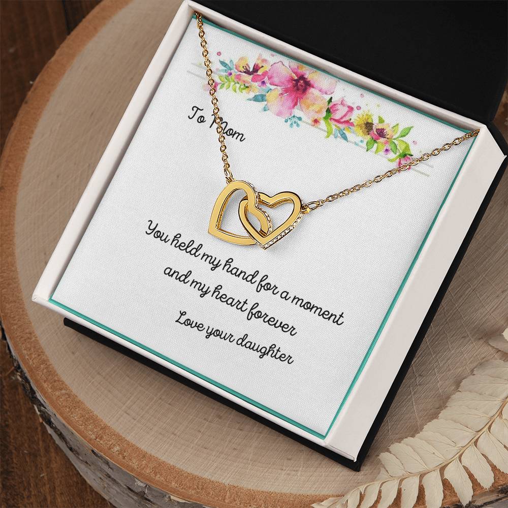 Hand-N-Heart Two Hearts Necklace Interlocking Hearts Necklace