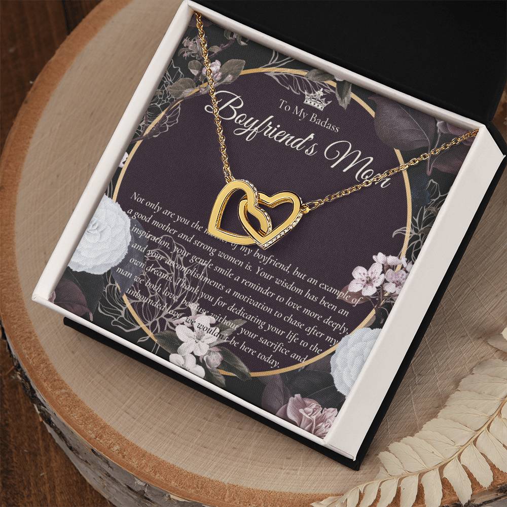 Gift For Boyfriend'S Mom Boyfriend'S Mom Necklace To My Boyfriend’S Mom Gift Mother’S Day Gift For Boyfriend'S Mom Interlocking Hearts Necklace