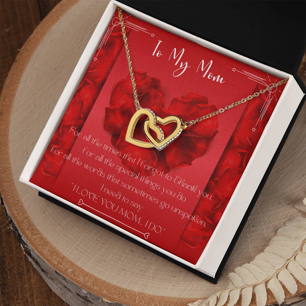 Mother'S Day Necklace To My Mom Necklace Mothers Day Gift From Daughter Mom Gift From Son Mom Necklace Interlocking Hearts Necklace