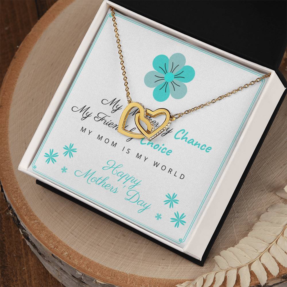 I Love You Mom 1 - Spark Romance With This Necklace Interlocking Hearts Necklace