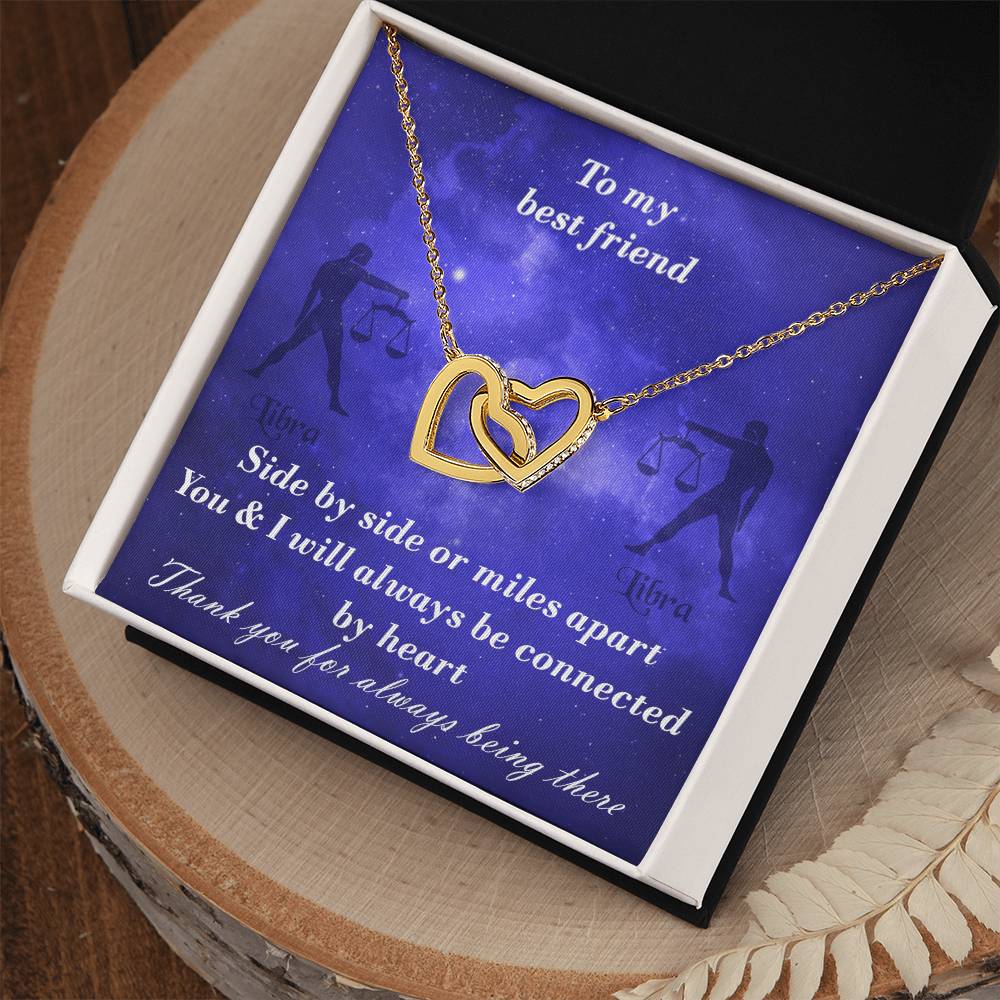 Libra To Libra Best Friend Interlocked Hearts Necklace Interlocking Hearts Necklace