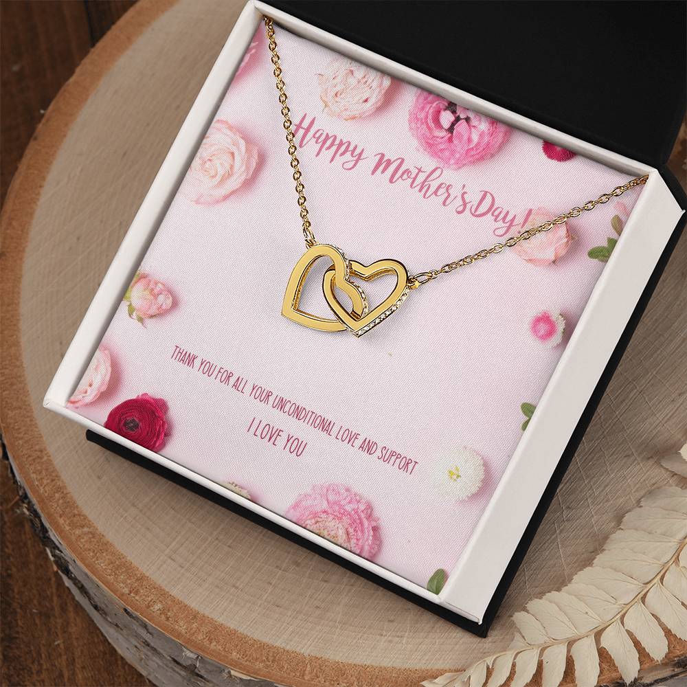 Best Mother'S Day Gift Ever! Interlocking Hearts Necklace For Mom