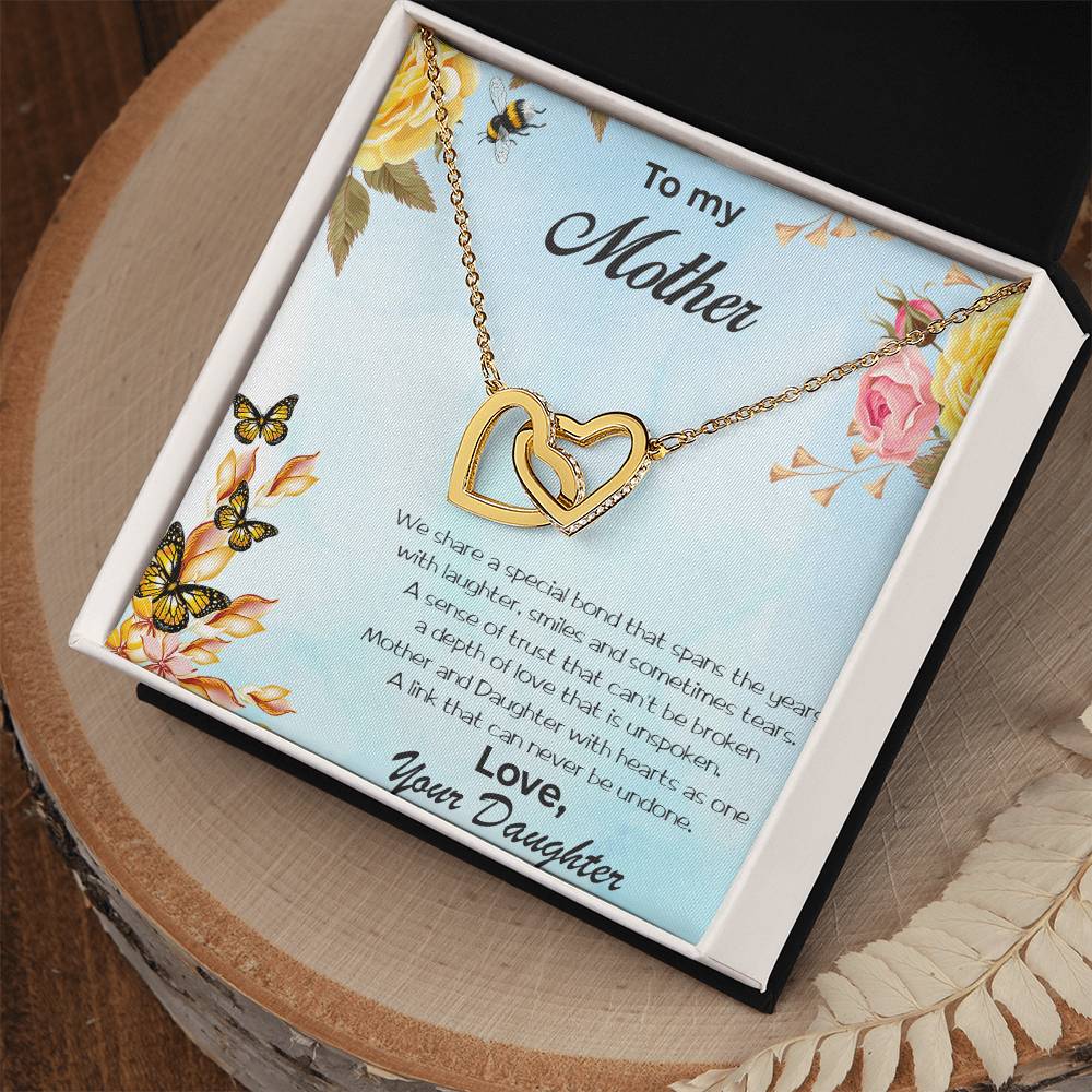 Mother And Daughter Special Bond Necklace Interlocking Hearts Necklace