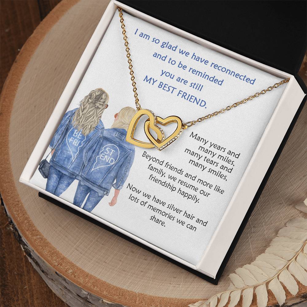 My Best Friend Interlocking Hearts Necklace Bff