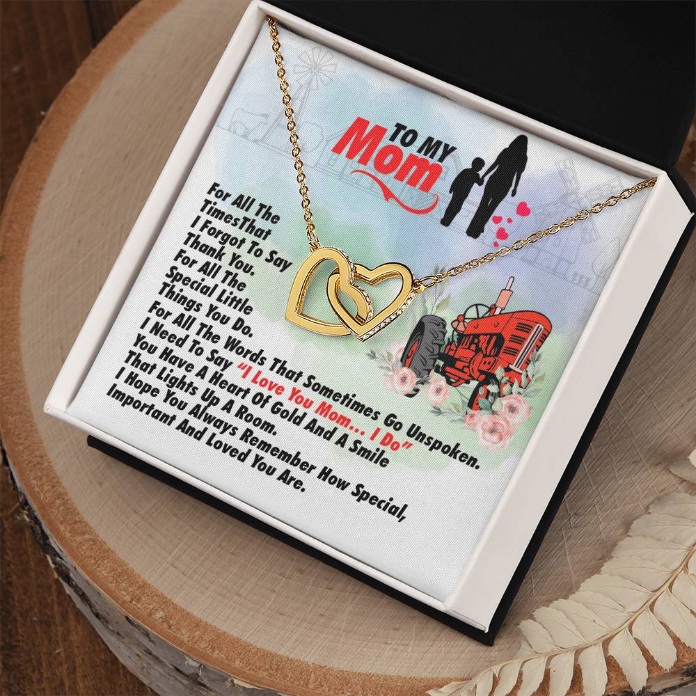 Farmer'S Mom - Interlocking Heart Necklace Interlocking Hearts Necklace