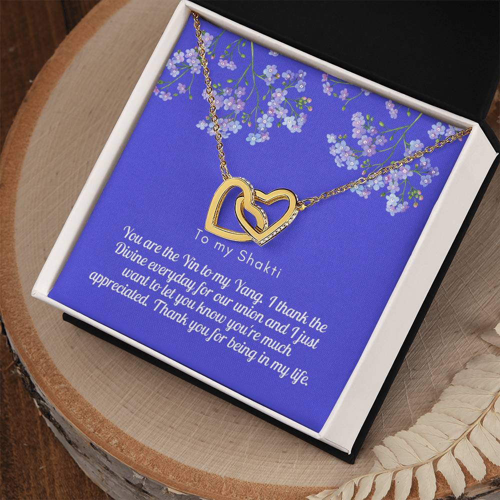 Thank You My Shakti Interlocking Hearts Necklace
