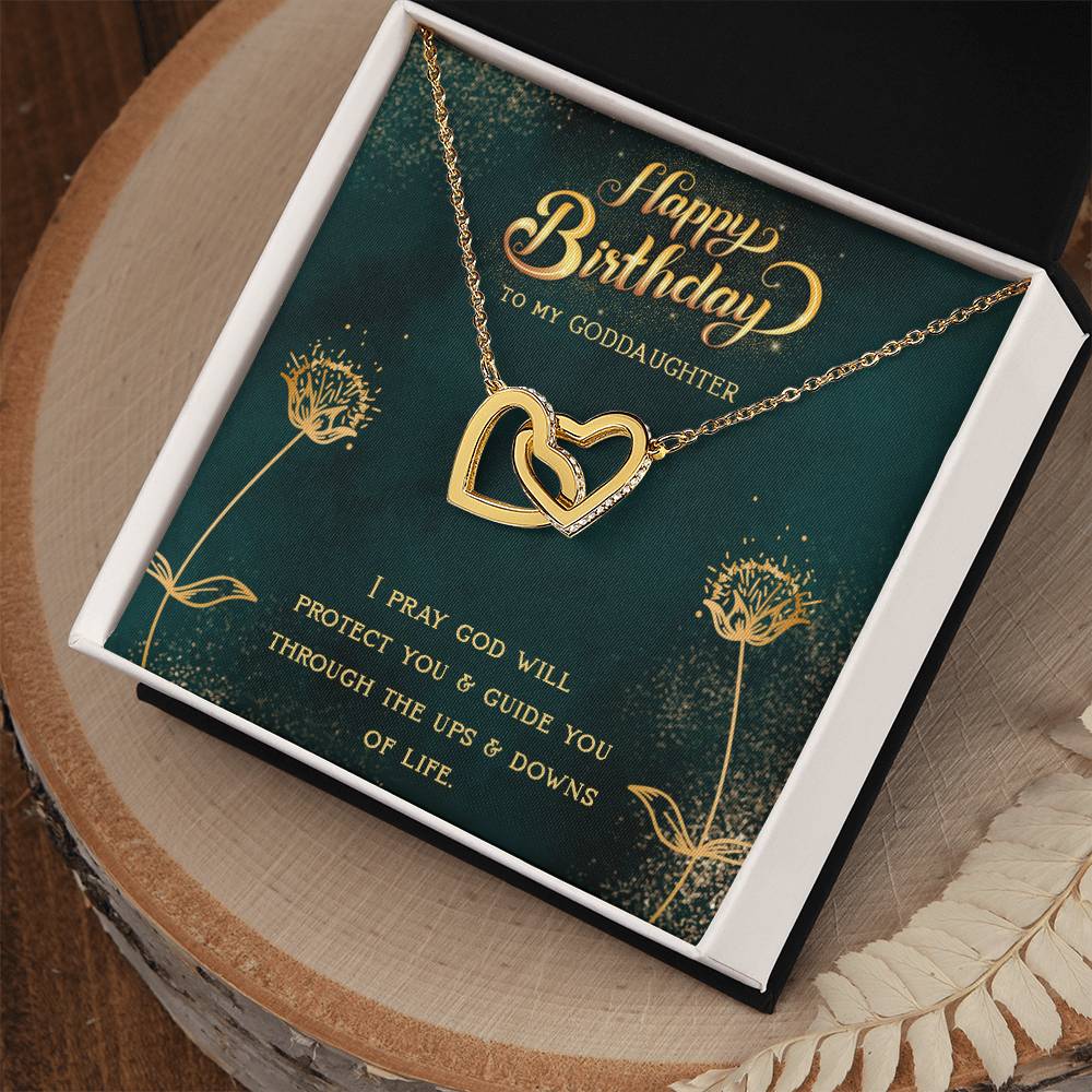 Birthday Gift For Goddaughter- Interlock Heart Necklace Interlocking Hearts Necklace