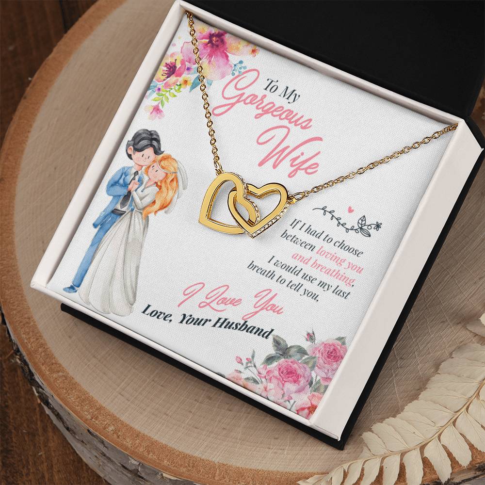 Gift For Wife - Interlocking Hearts Necklace