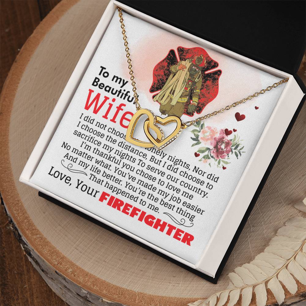 Firefighter'S Wife - Interlocking Heart Necklace Interlocking Hearts Necklace
