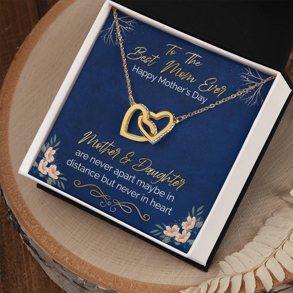 Meaningful Gifts For Mom Interlocking Hearts Necklace
