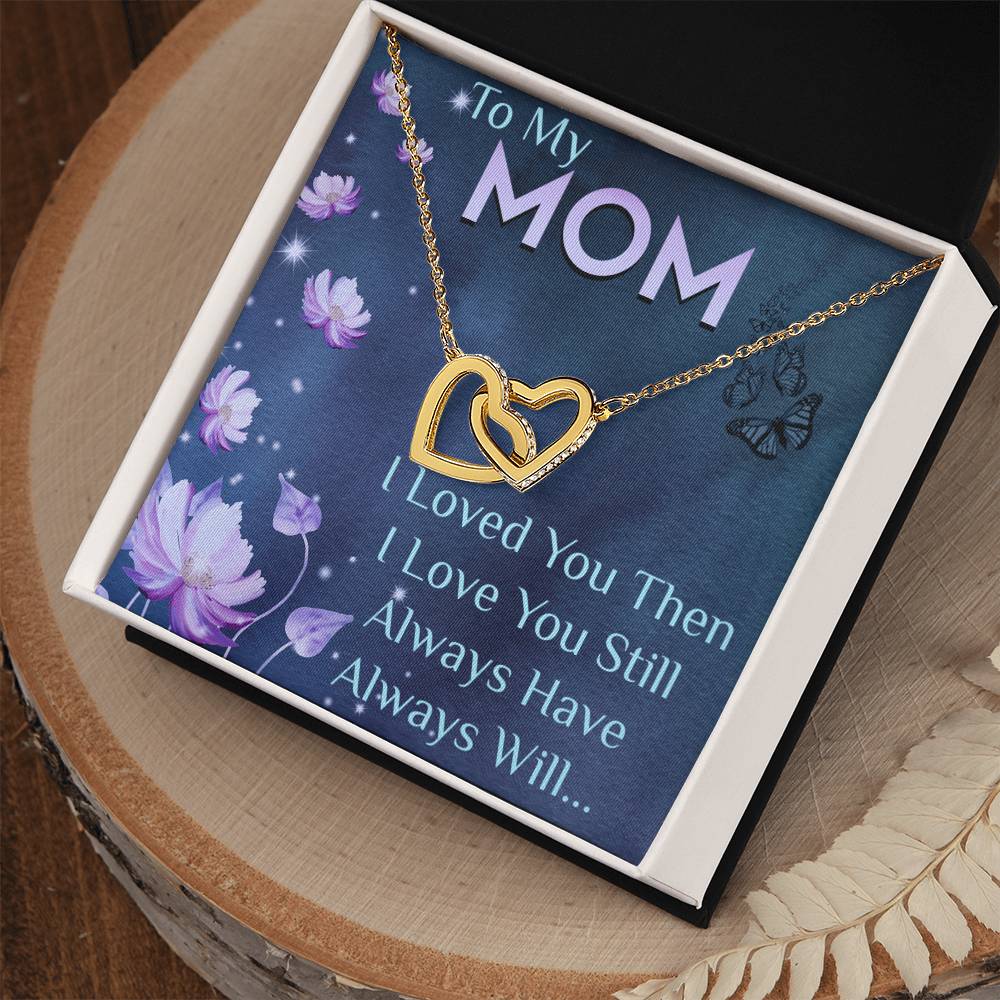 To My Mom - Interlocking Hearts Necklace