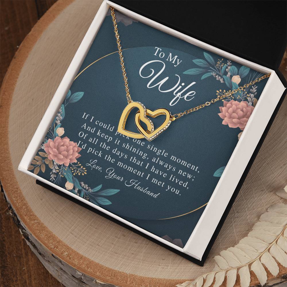 The Moment I Met You - Interlocking Hearts Necklace