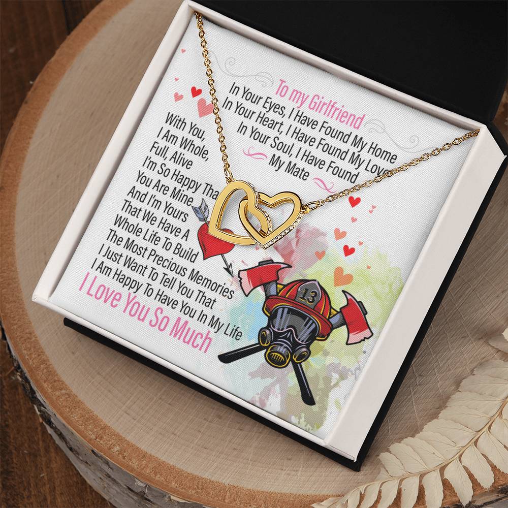 Firefighter'S Girlfriend - Interlocking Heart Necklace Interlocking Hearts Necklace