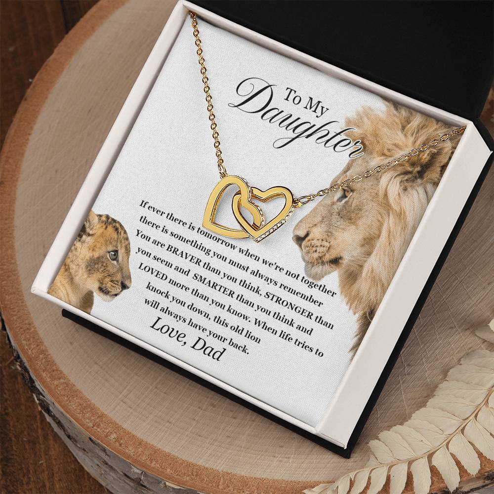 To My Daughter - Special Necklace - L02 Interlocking Hearts Necklace