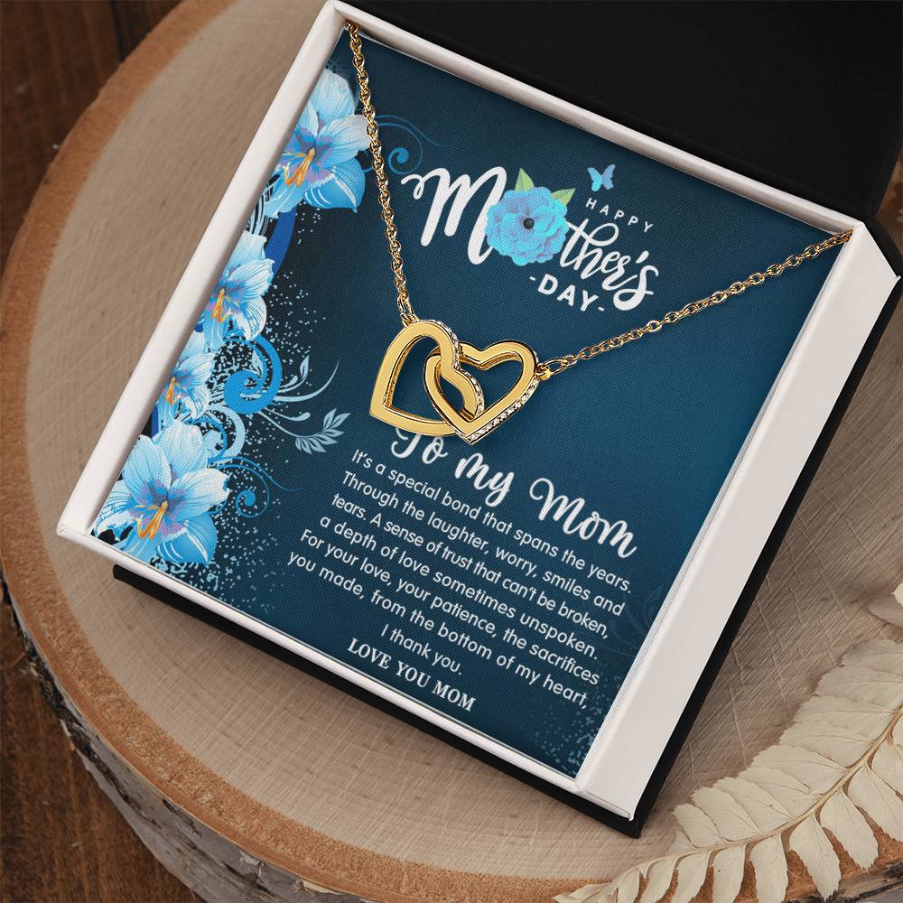 Infinity Love - To My Dearest Mom Necklace Interlocking Hearts Necklace
