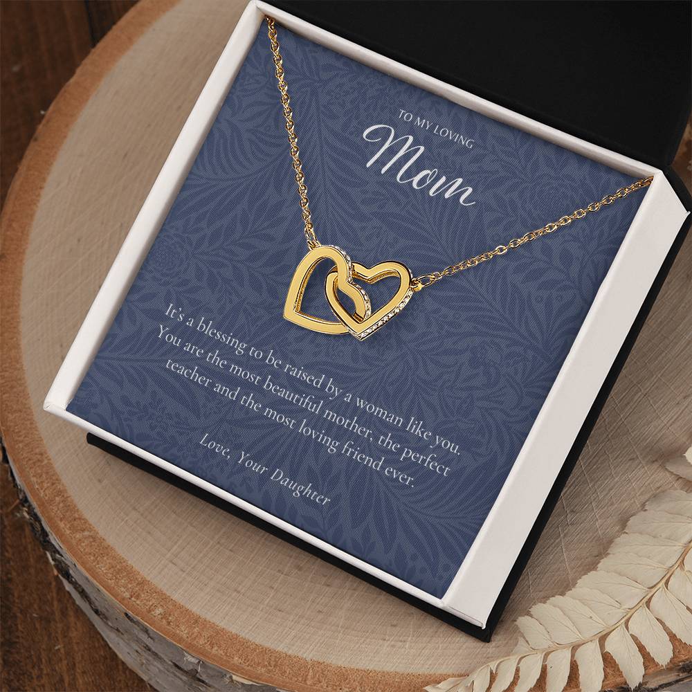 Gift For Mom From Daughter Mother Necklace From Daughter Mother'S Day Gift From Daughter Best Mom Gift Mother'S Birthday Gift Interlocking Hearts Necklace