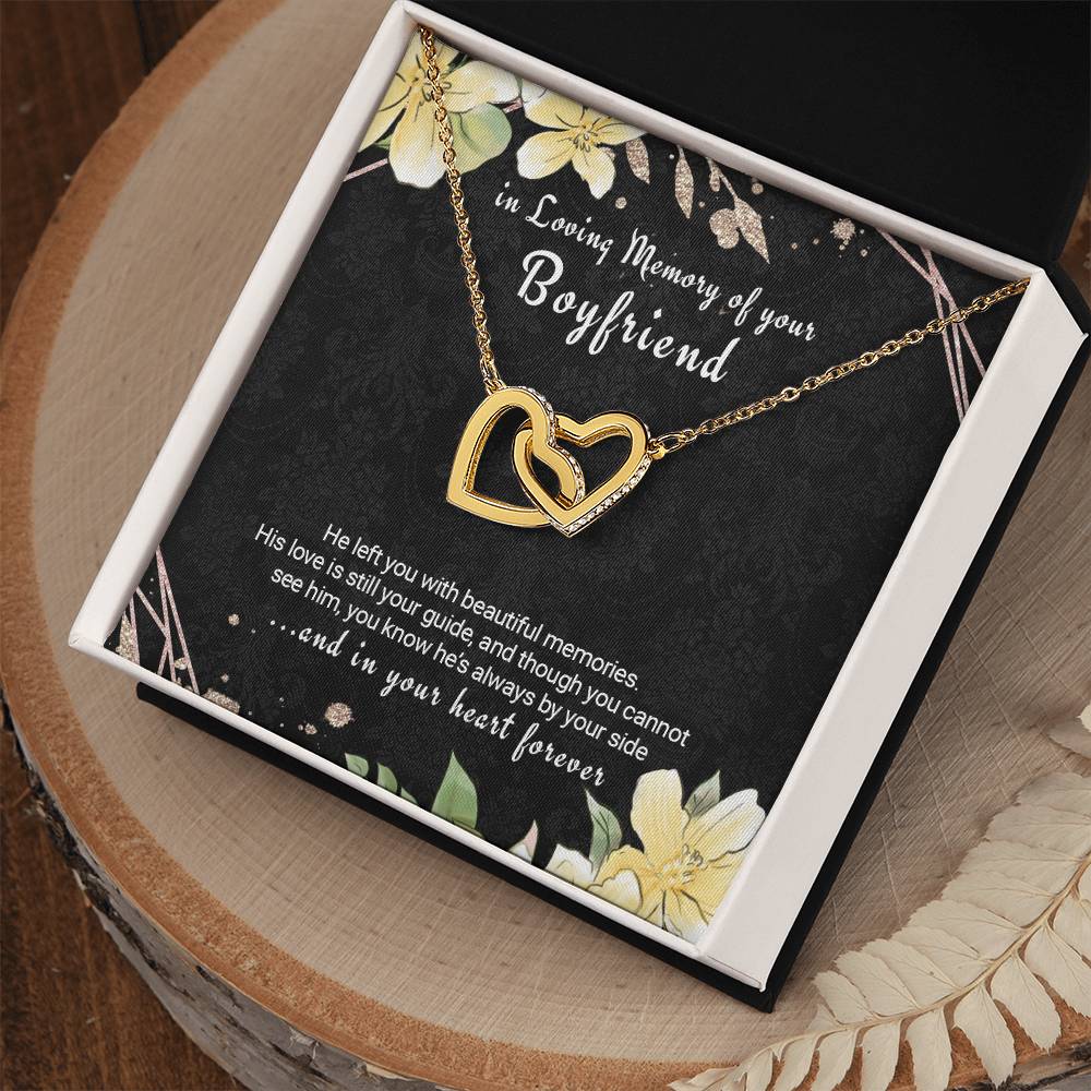 Sympathy Gift For Loss Of Boyfriend Twin Hearts Necklace Interlocking Hearts Necklace