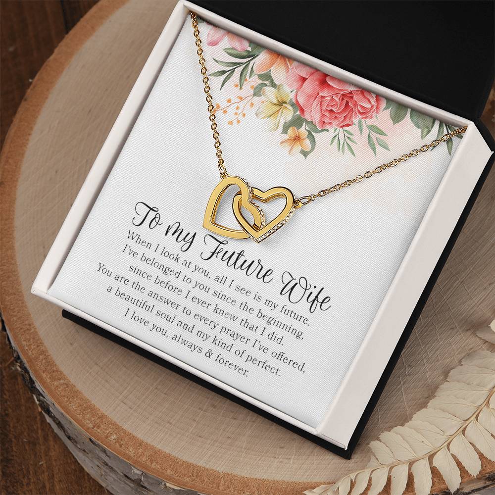 Interlocking Hearts - To Future Wife Interlocking Hearts Necklace