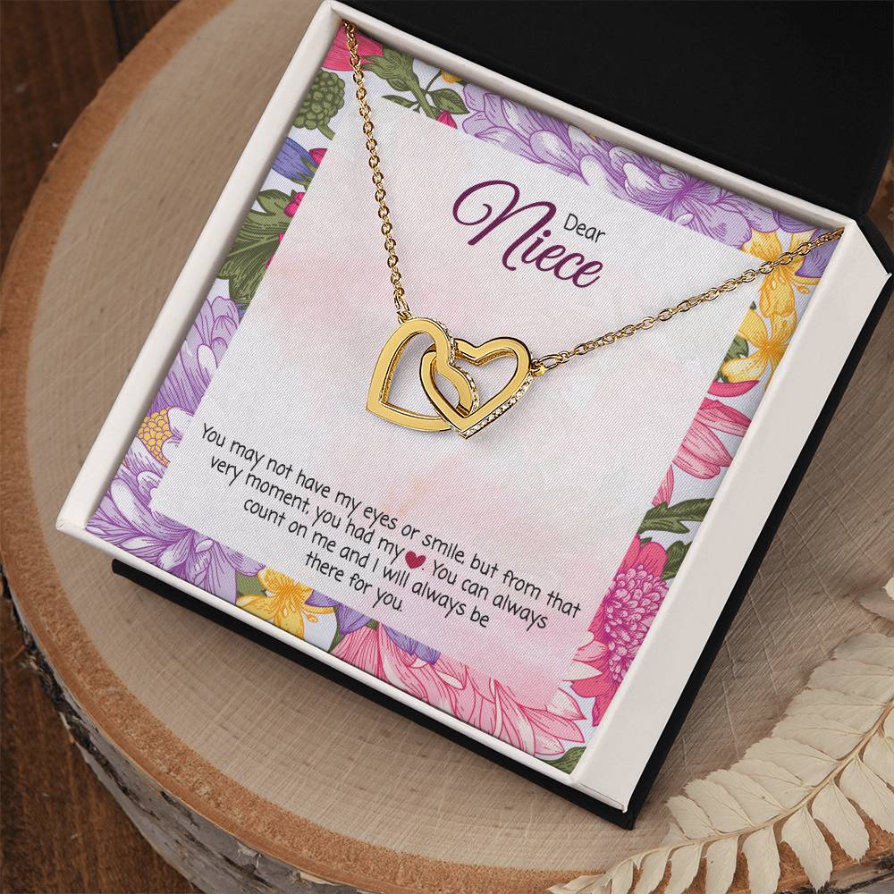 Interlocking Hearts Necklace For Niece