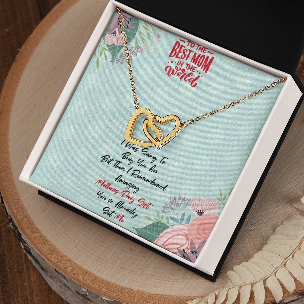 Mothers Day Gift For Mom Mothers Day Gift From Son Mothers Day Gift From Daughter Mothers Day Necklace Interlocking Hearts Necklace