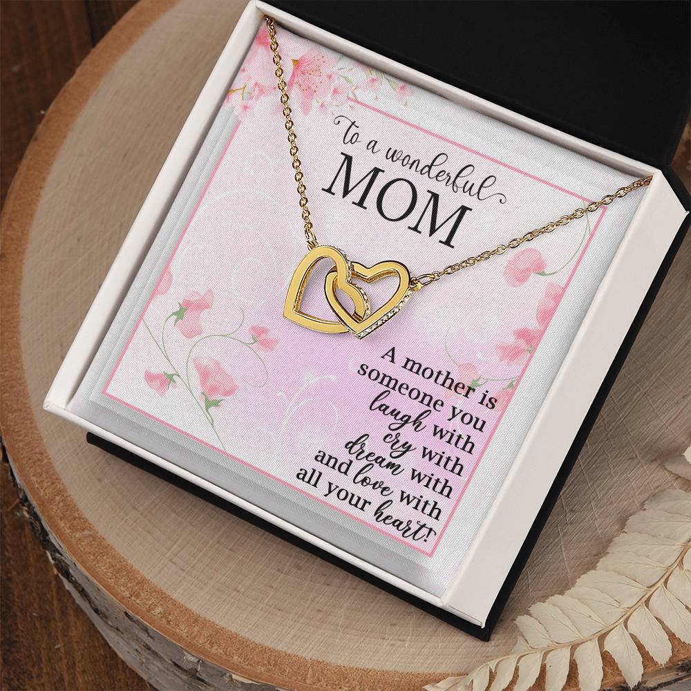 Interlocking Hearts For Mom Love With All Your Heart Interlocking Hearts Necklace