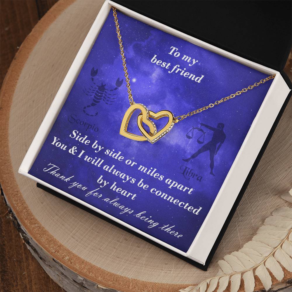 Scorpio To Libra Best Friend Interlocked Hearts Necklace Interlocking Hearts Necklace