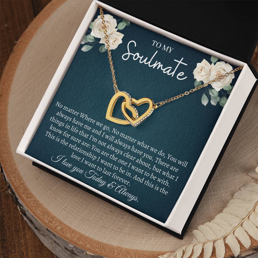 Interlocking Necklace Soulmate Interlocking Hearts Necklace