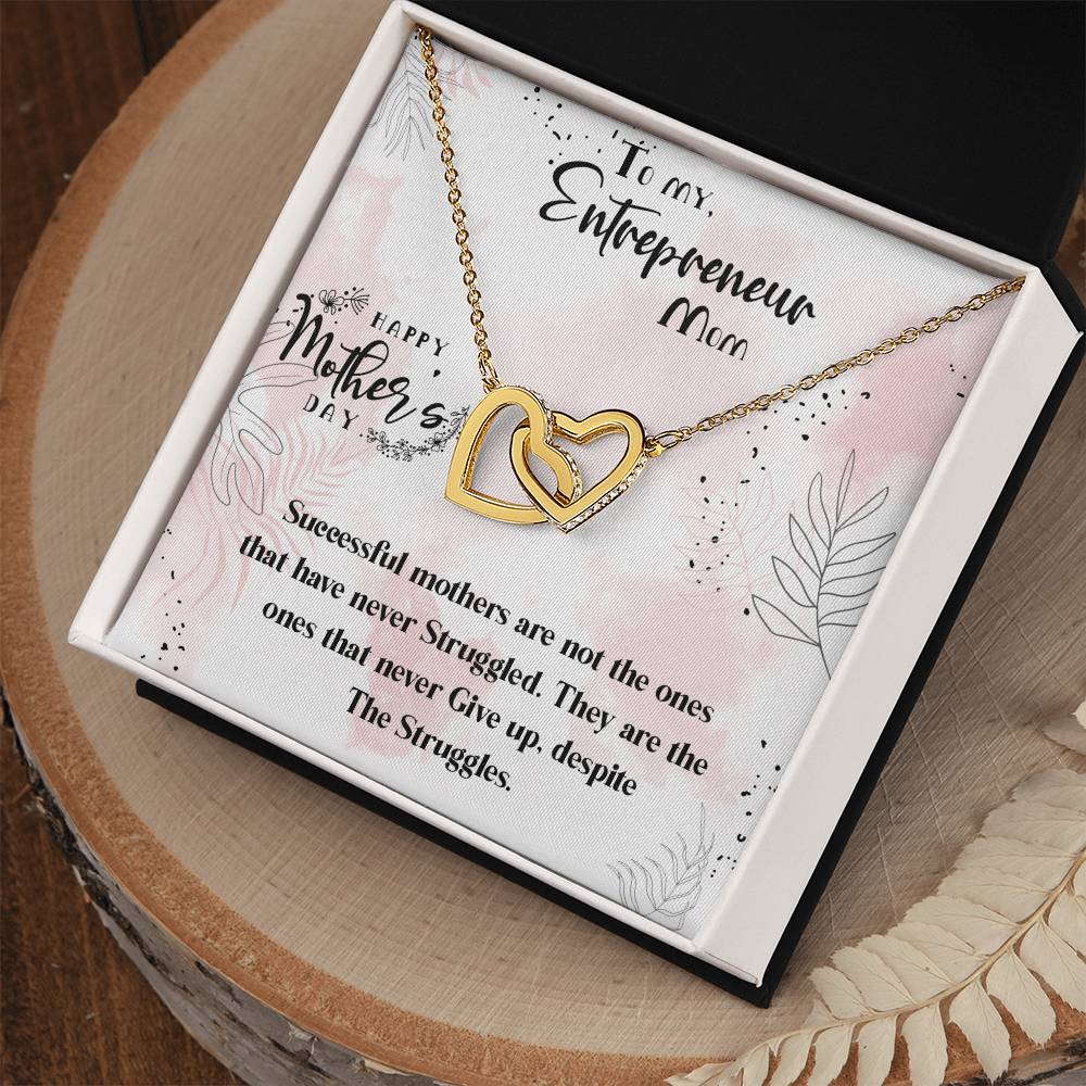Necklace For Proud Entrpreneur Mom Interlocking Hearts Necklace