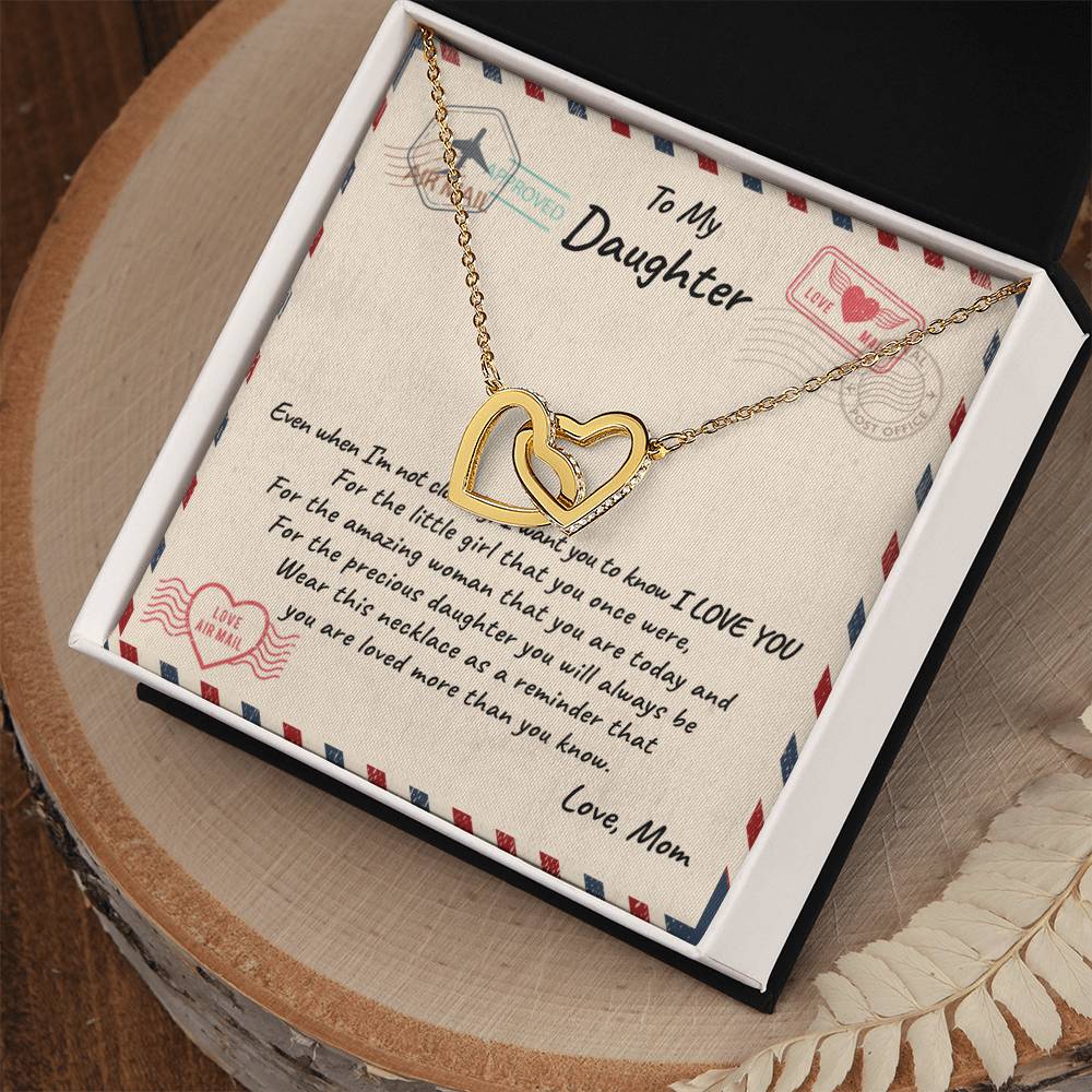 Special Gift For Daughter! Interlocking Hearts Necklace