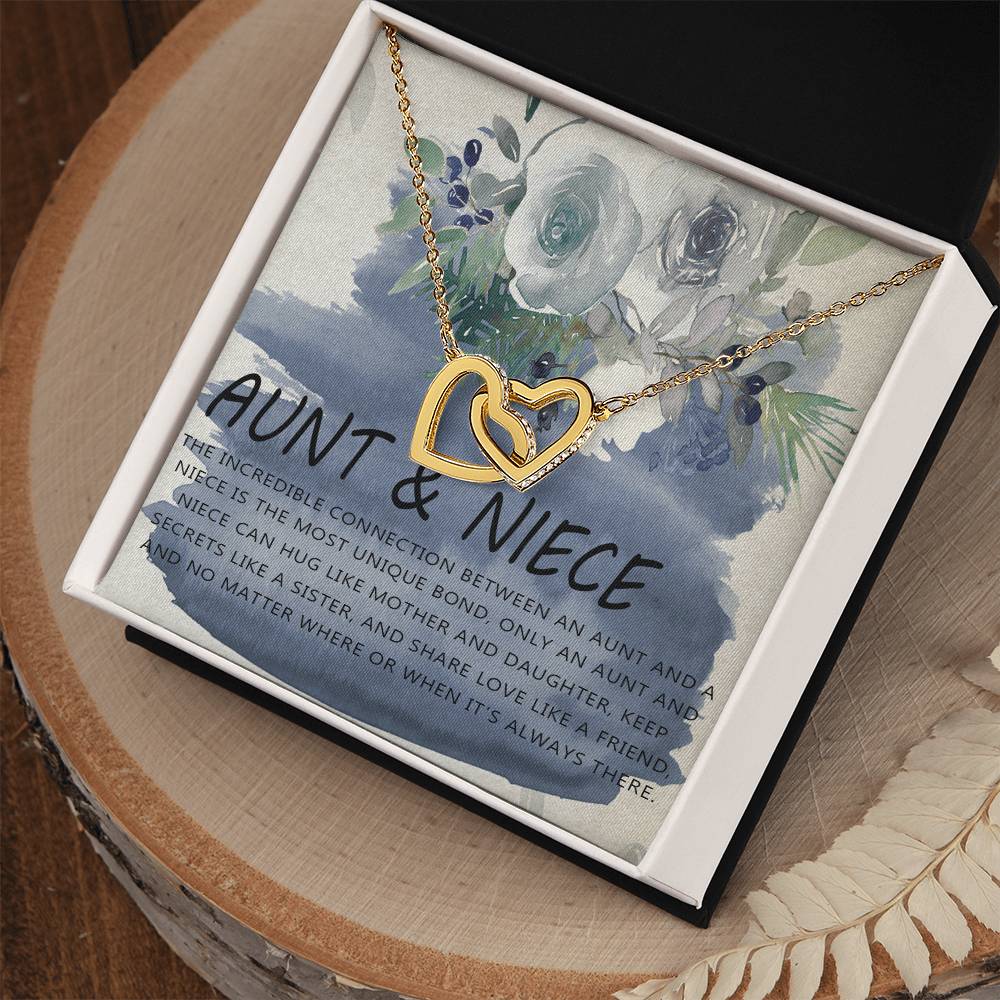 Aunt-Niece Necklace Aunt Niece Gifts For Aunt Niece Personalized Necklace Interlocking Hearts Necklace