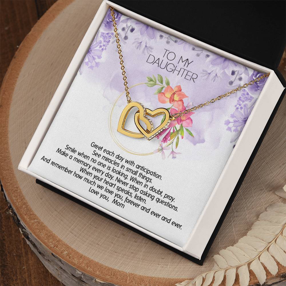 Perfect Daughter'S Gift - Unique Usa Made Necklace Interlocking Hearts Necklace