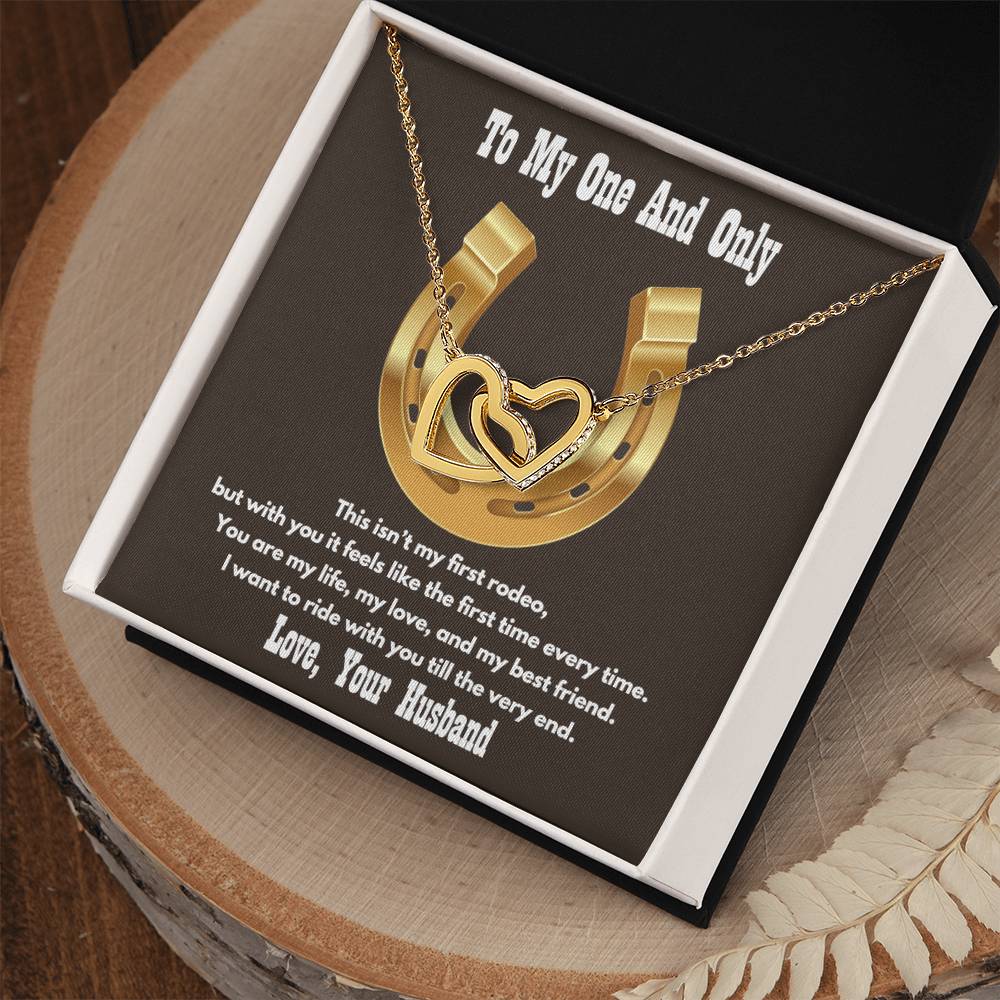 Rodeo Life Interlocking Hearts Necklace