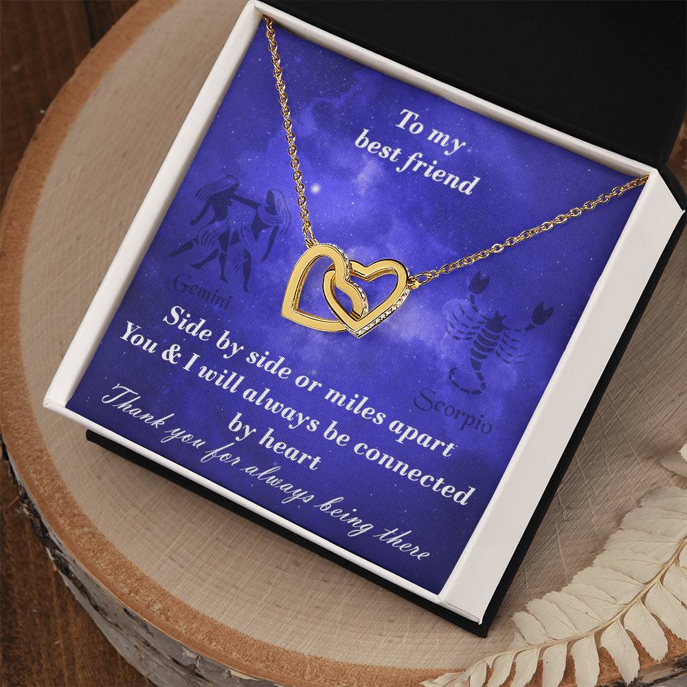 Gemini To Scorpio Best Friend Interlocked Hearts Necklace Interlocking Hearts Necklace