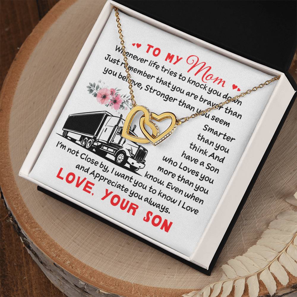 Trucker'S Mom - Interlocking Heart Necklace Interlocking Hearts Necklace