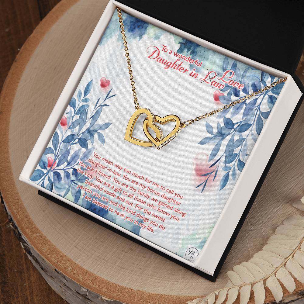 Perfect Us Gifts To Our Daughter-In-Law Gift On Wedding Day💍💍💍 Interlocking Hearts Necklace