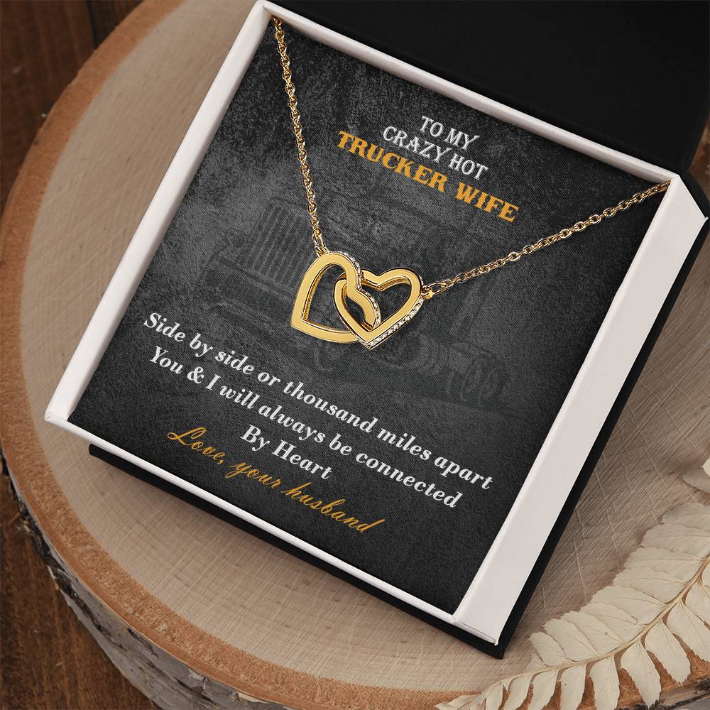 Hot Trucker Wife Interlocked Hearts Necklace Interlocking Hearts Necklace