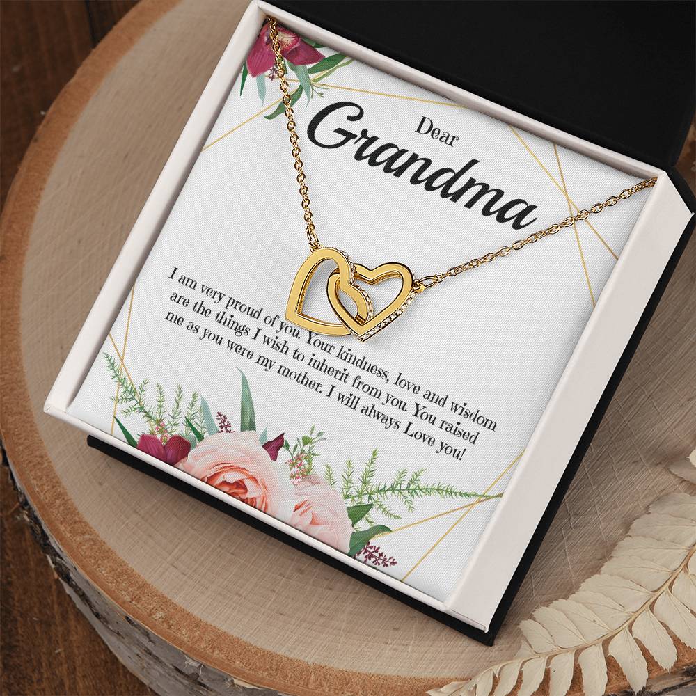 Interlocking Hearts Necklace For Grandma