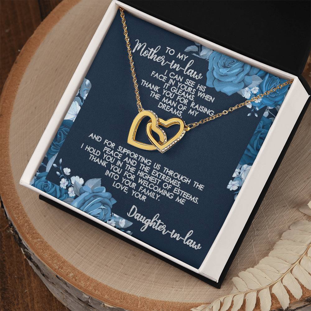 Mother-In-Law Interlocking Hearts Necklace