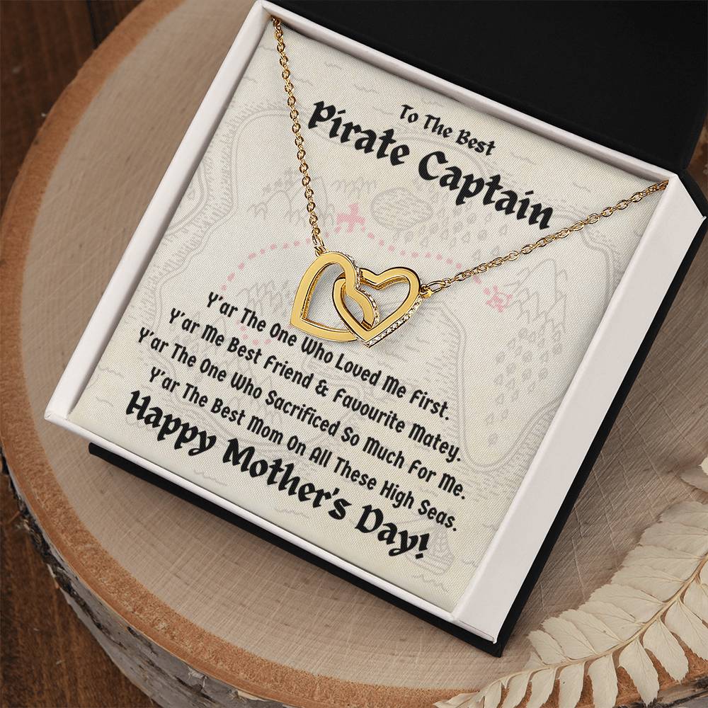 Pirate Captain Mother'S Day Necklace Interlocking Hearts Necklace
