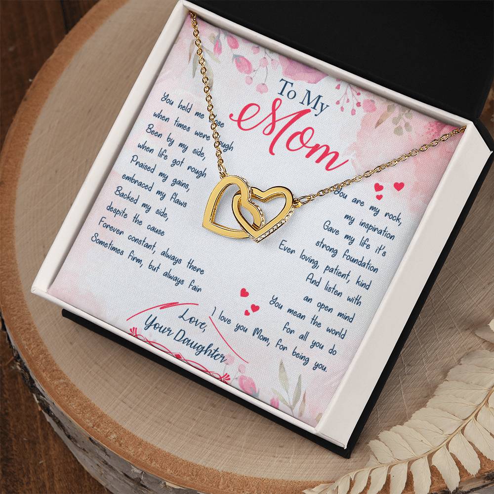Interlocking Hearts Daughter To Mom You Held Me Close When Times Were Tough Interlocking Hearts Necklace