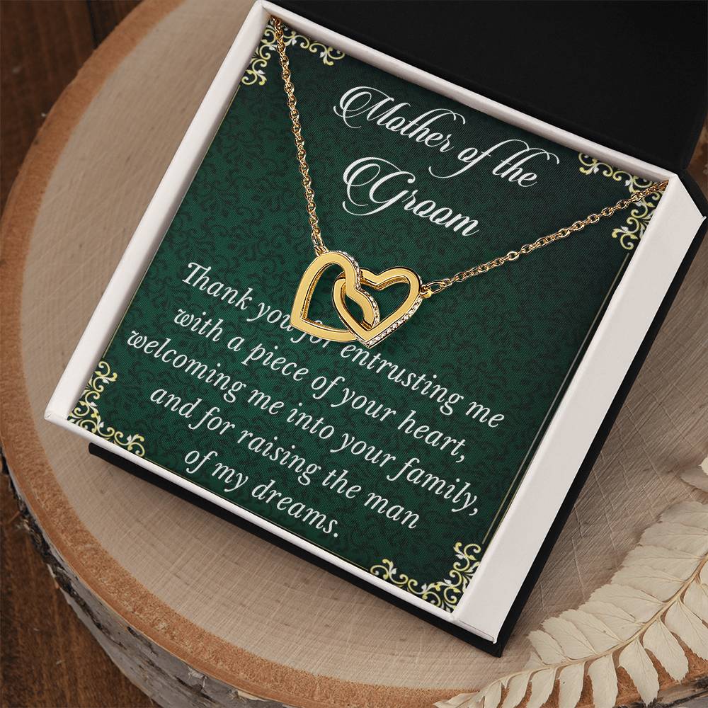 Mother Of The Groom Necklace From Bridemother In Law Necklacegroom'S Mother Interlocking Hearts Necklace Mother Of The Groom Wedding Gift