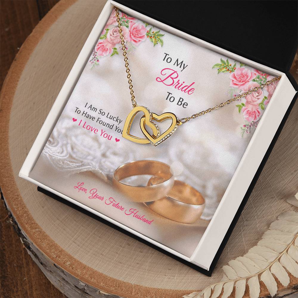 To My Bride To Be . Interlocking Hearts Gold Rings Design Interlocking Hearts Necklace