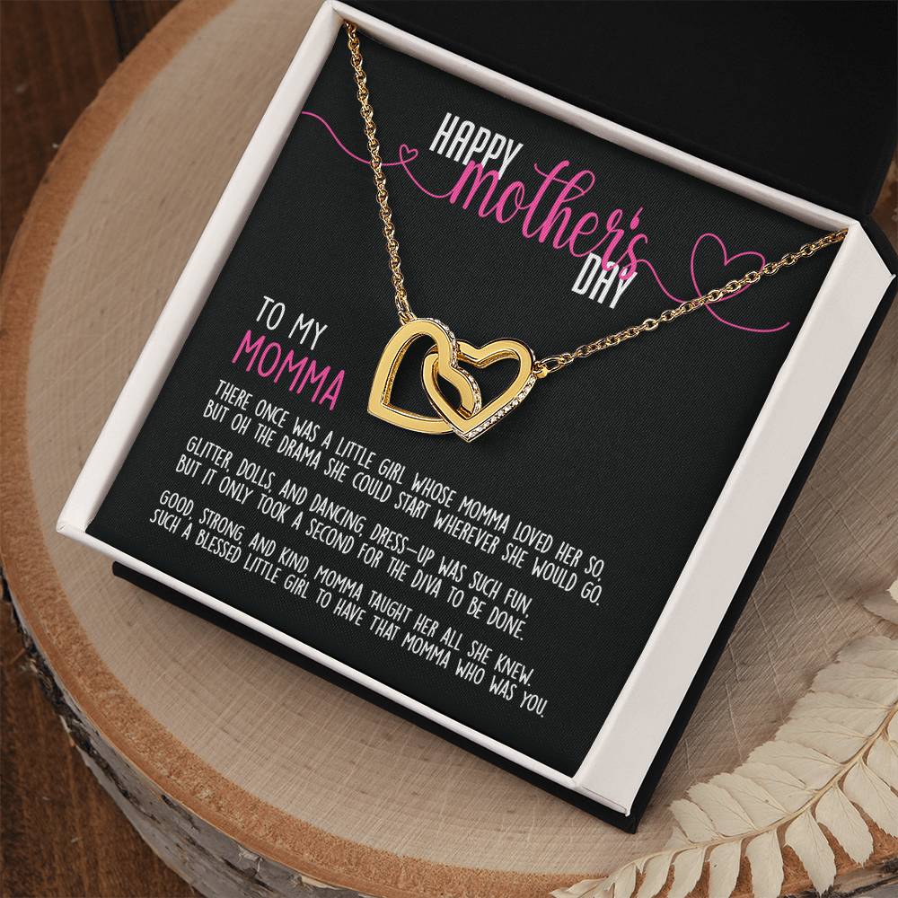 Happy Mother'S Day To My Momma - Necklace Interlocking Hearts Necklace