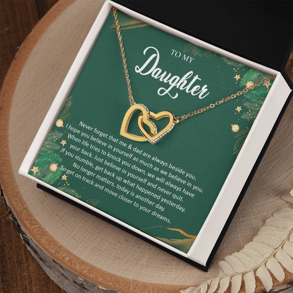 Home Always Beside You - Interlocking Hearts Necklace