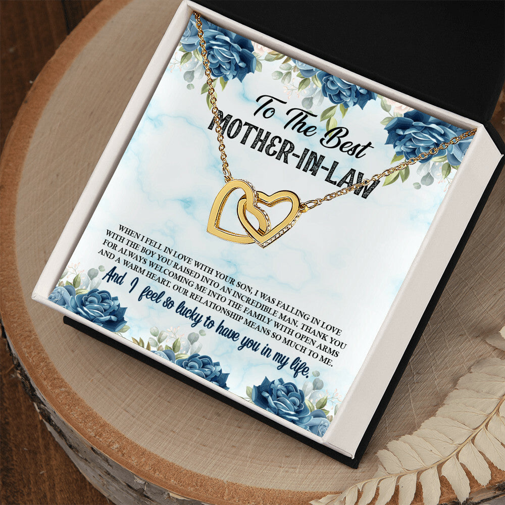 Interlocked Heart Neckless - For Mother In Law Interlocking Hearts Necklace