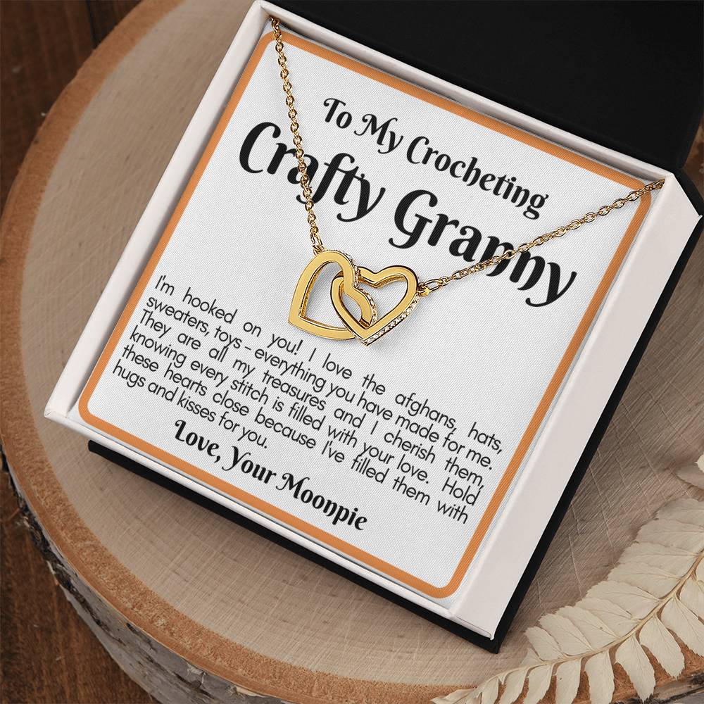 Crocheting Granny Linked Hearts Gift From The Moonpie Interlocking Hearts Necklace