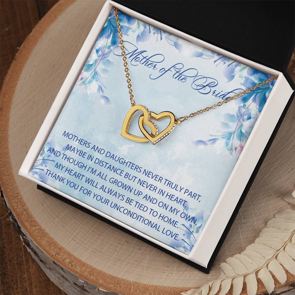 Mother Of The Bride Gift From Daughter Mother Of The Bride Wedding Gift Personalized Mother Of The Bride Interlocking Hearts Necklace Gift