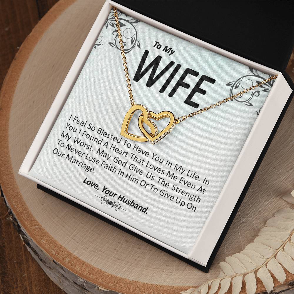 I Feel So Blessed To Have You In My Life - Interlocking Hearts Necklace